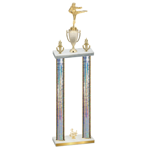 Double Silver Glacier Third Place Karate Trophy