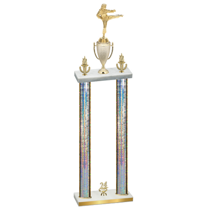 Double Silver Glacier Year Karate Trophy