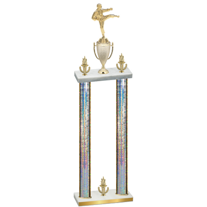 Double Silver Glacier Victory Karate Trophy