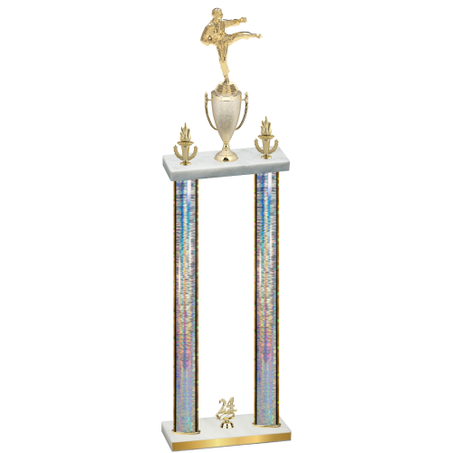 Double Silver Glacier Year Karate Trophy