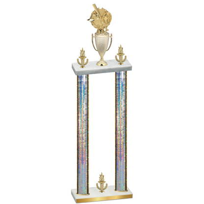 Double Silver Glacier Victory Baseball Trophy