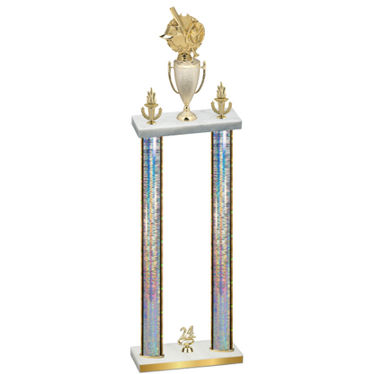 Double Silver Glacier Year Baseball Trophy