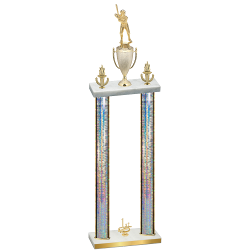 Double Silver Glacier First Place Baseball Trophy