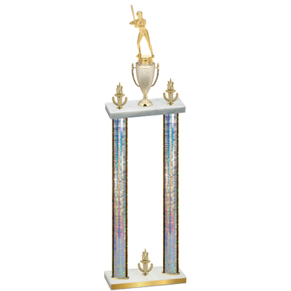 Double Silver Glacier Victory Softball Trophy