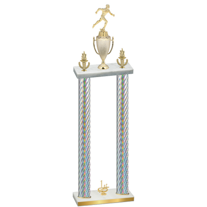Double Silver Carbon Fiber First Place Running Trophy