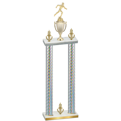 Double Silver Carbon Fiber Victory Running Trophy