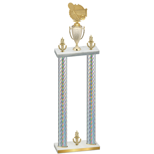 Double Silver Carbon Fiber Victory Tennis Trophy