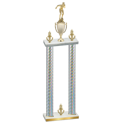 Double Silver Carbon Fiber Victory Swimming Trophy