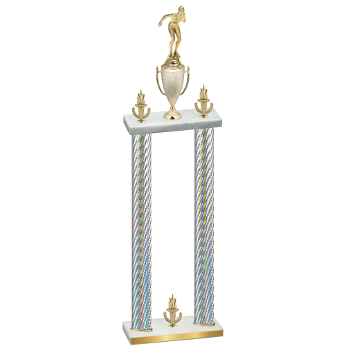 Double Silver Carbon Fiber Victory Tennis Trophy