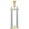 Double Silver Carbon Fiber Year Cheerleading Trophy
