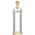 Double Silver Carbon Fiber Second Place Basketball Trophy