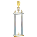 Double Silver Carbon Fiber Second Place Pickleball Trophy