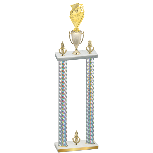 Double Silver Carbon Fiber Victory Pickleball Trophy