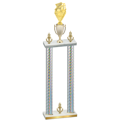 Double Silver Carbon Fiber Victory Pickleball Trophy