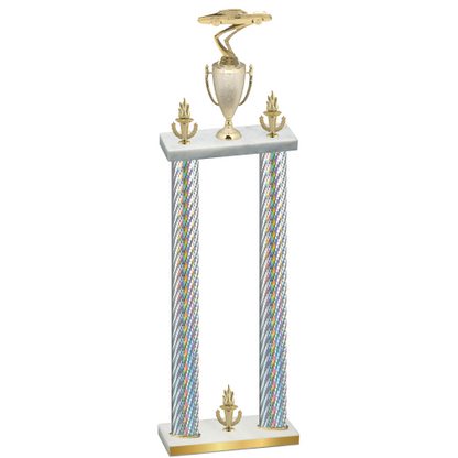 Double Silver Carbon Fiber Victory Cars Trophy