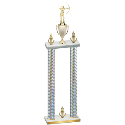 Double Silver Carbon Fiber Victory Archery Trophy