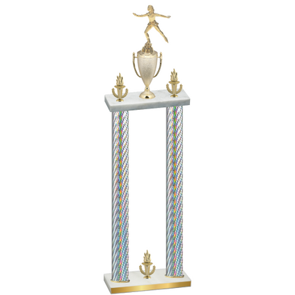 Double Silver Carbon Fiber Victory Skater Trophy