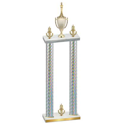 Double Silver Carbon Fiber Victory Chess Trophy