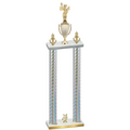Double Silver Carbon Fiber Year Academics Trophy