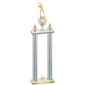 Double Silver Carbon Fiber First Place Softball Trophy