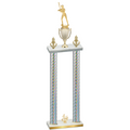 Double Silver Carbon Fiber Fourth Place Softball Trophy