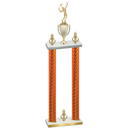 Double Orange Carbon Fiber Victory Tennis Trophy
