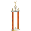 Double Orange Carbon Fiber Year Tennis Trophy