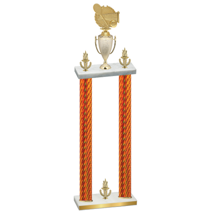 Double Orange Carbon Fiber Victory Tennis Trophy