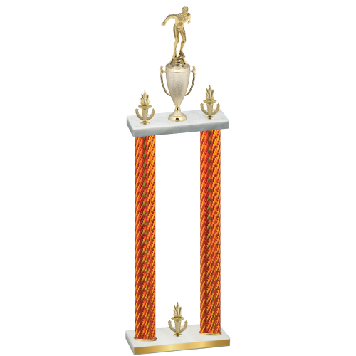 Double Orange Carbon Fiber Victory Swimming Trophy