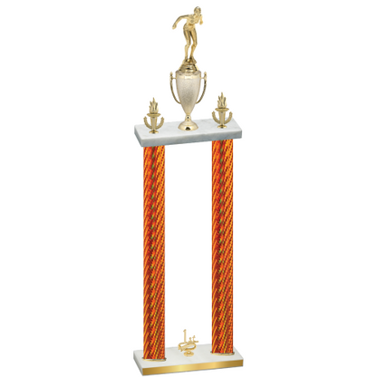 Double Orange Carbon Fiber First Place Tennis Trophy