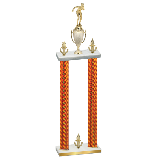 Double Orange Carbon Fiber Victory Tennis Trophy