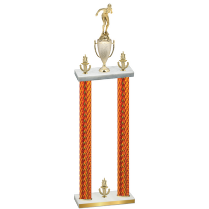 Double Orange Carbon Fiber Victory Tennis Trophy