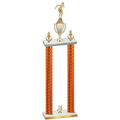 Double Orange Carbon Fiber Year Tennis Trophy
