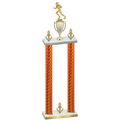 Double Orange Carbon Fiber Victory Football Trophy