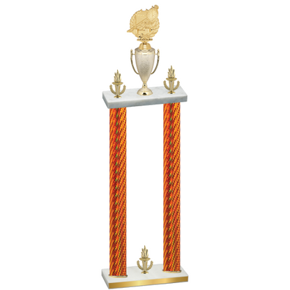 Double Orange Carbon Fiber Victory Swimming Trophy