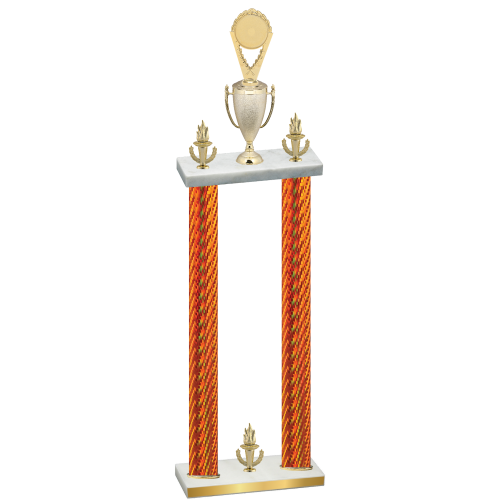 Double Orange Carbon Fiber Victory Insert Trophy