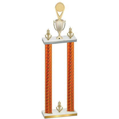 Double Orange Carbon Fiber Victory Insert Trophy