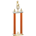 Double Orange Carbon Fiber Fourth Place Hockey Trophy