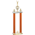 Double Orange Carbon Fiber Third Place Victory Trophy
