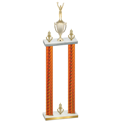 Double Orange Carbon Fiber Victory Victory Trophy