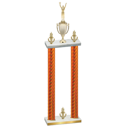 Double Orange Carbon Fiber Victory Victory Trophy