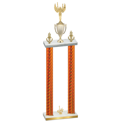 Double Orange Carbon Fiber First Place Victory Trophy
