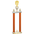 Double Orange Carbon Fiber Third Place Pickleball Trophy