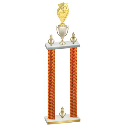 Double Orange Carbon Fiber Victory Pickleball Trophy