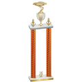 Double Orange Carbon Fiber Year Cars Trophy