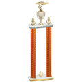 Double Orange Carbon Fiber Fourth Place Cars Trophy