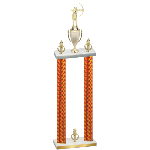 Double Orange Carbon Fiber Victory Archery Trophy