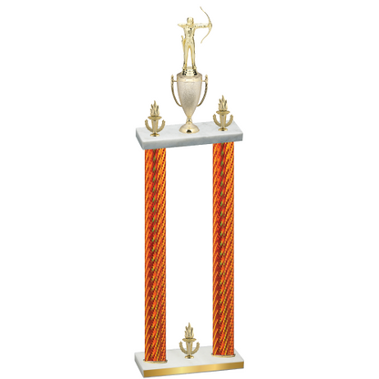 Double Orange Carbon Fiber Victory Archery Trophy