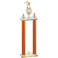 Double Orange Carbon Fiber Fourth Place Shooter Trophy