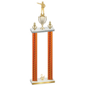 Double Orange Carbon Fiber Second Place Shooter Trophy